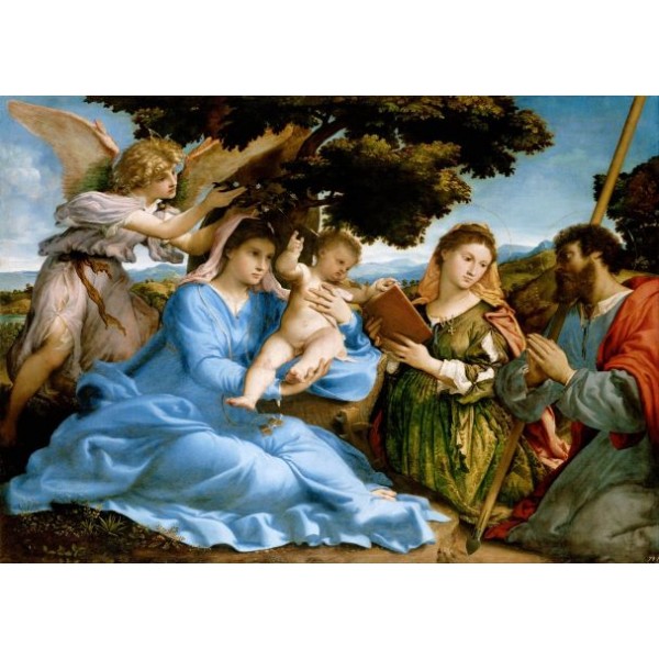 Madonna z Dzieciątkiem ze świętymi Katarzyną i Tomaszem, Lorenzo Lotto - Sklep Art Puzzle
